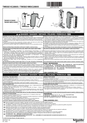 TM5SE1IC20005 / TM5SE1MISC20005 Expert Modules (High Speed Counter), Instruction sheet