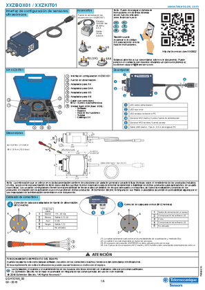 XXZBOX01 / XXZKIT01 Interfaz de configuración de sensores ultrasónicos, hoja de instrucciones