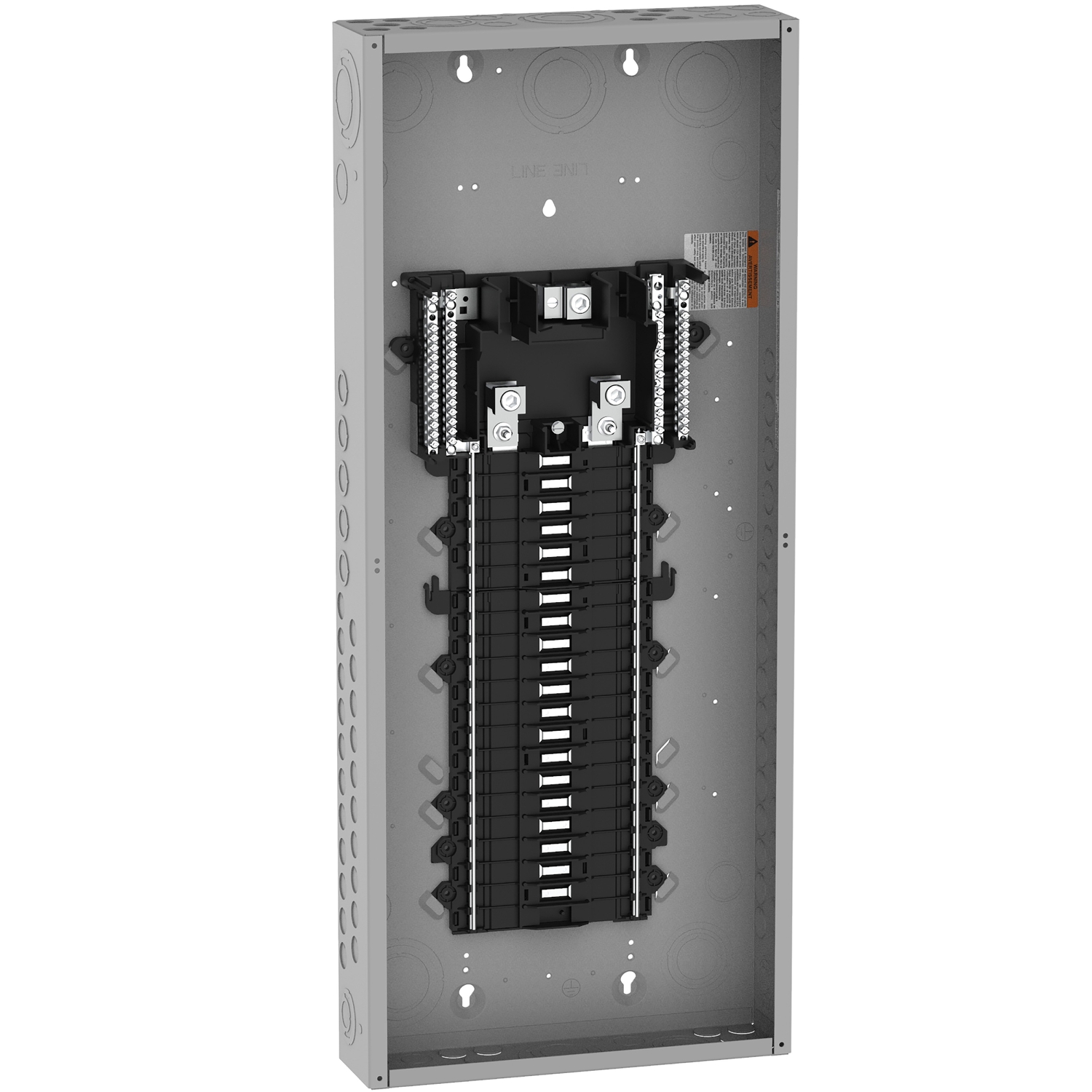 Load center, QO, 1 phase, 40 spaces, 60 circuits, 200A convertible main lugs, PoN, NEMA1, gnd bar, UL