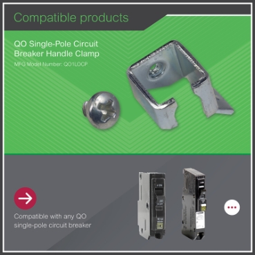 QO1LO - Mini circuit breaker accessory, QO, clamp, handle, for 