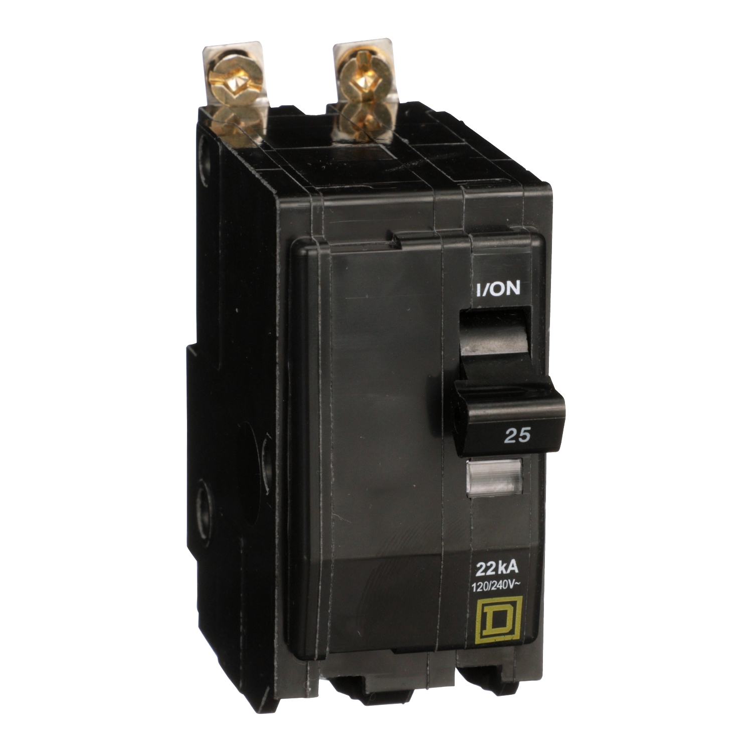 QOB225VHFT - Mini circuit breaker, QO, 25A, 2 pole, 120/240VAC, 22kA ...