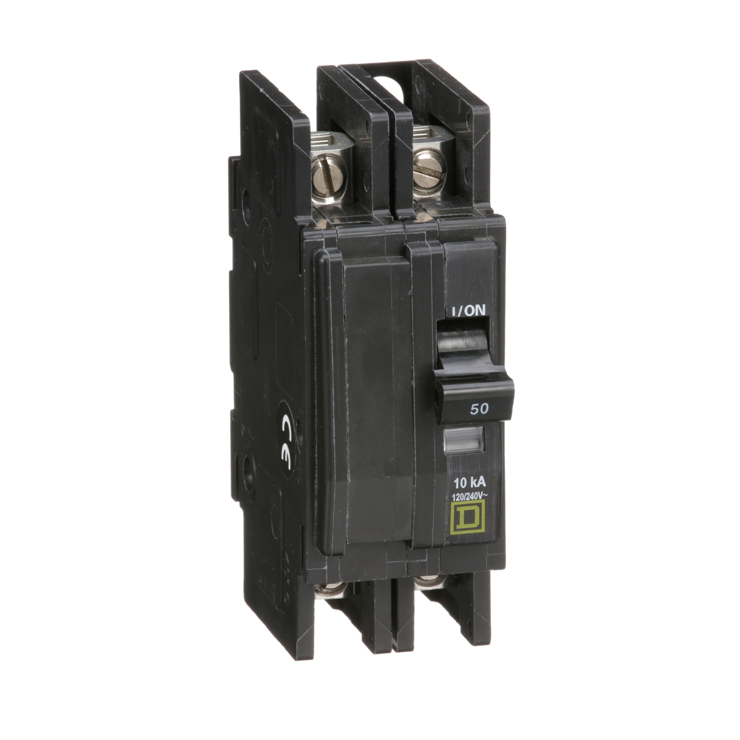 Mini circuit breaker, QOU, 50A, 2 pole, 120/240VAC, 10kA