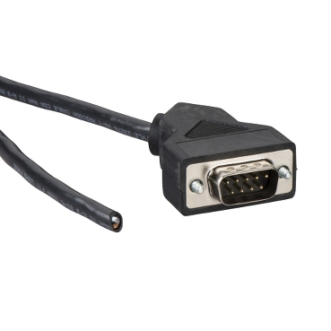 Kábel, Modbus Plus, 1 x SUB-D9 / szabad vezetékvég, 2,4m 990NAD21910
