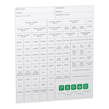 Resi9 circuit ID label sheet - Image