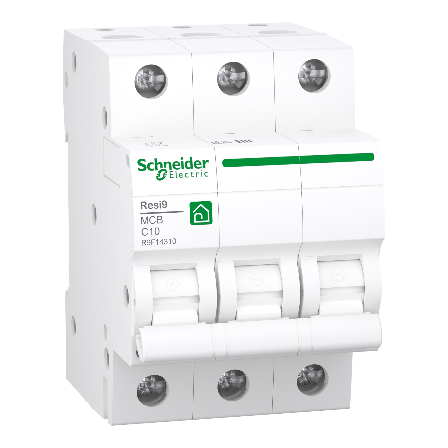 Kismegszakító 3P 10A C-jelleg 400V AC Resi9 F Schneider