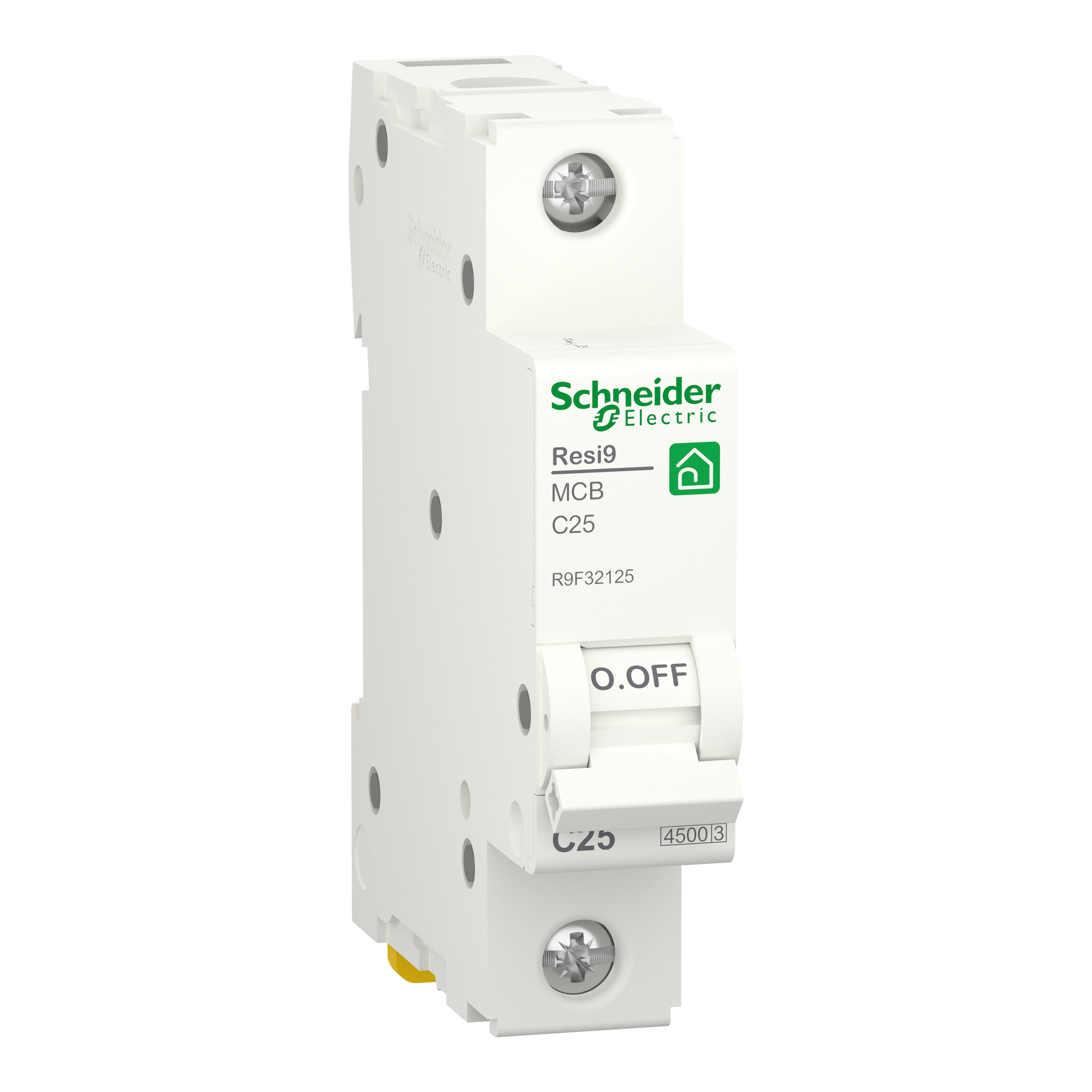 Miniature circuit breaker (MCB), Resi9, 1P, 25A, C curve, 4500A (IEC/EN 60898-1)
