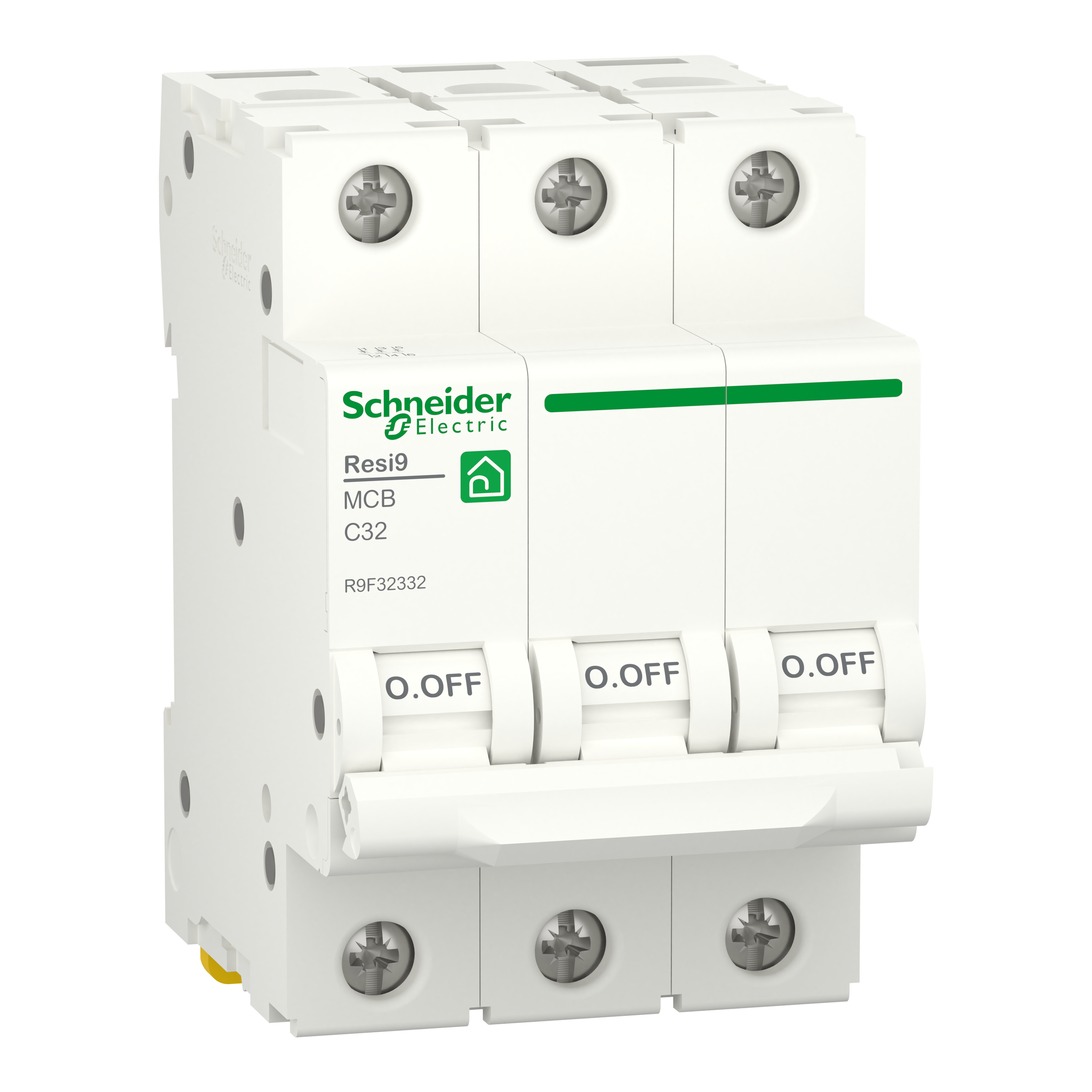 Miniature circuit breaker (MCB), Resi9, 3P, 32A, C curve, 4500A (IEC/EN 60898-1)