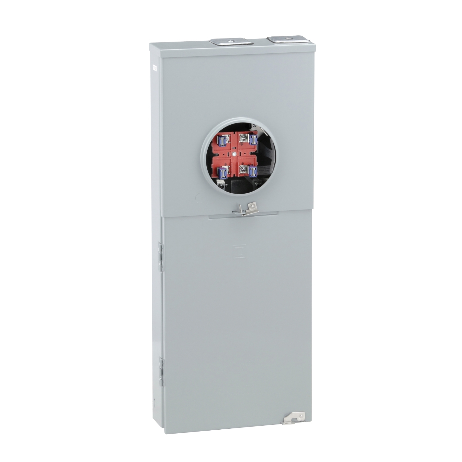 Meter mains, Homeline, CSED, ringless socket, 200A, surface mount, maximum 8 spaces, 16 circuits, no bypass