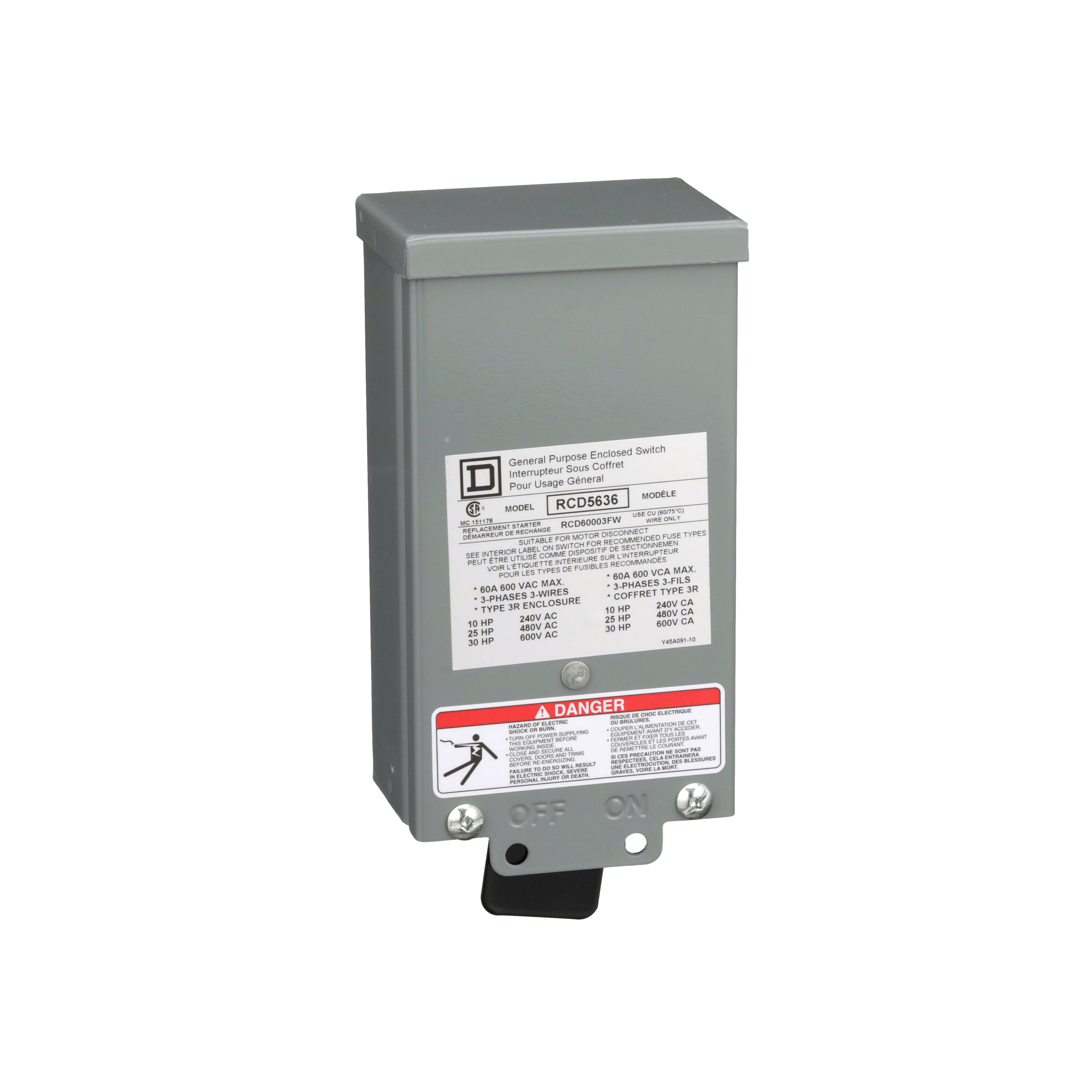 Product image for SQD RCD5636 Safety switch, heavy du