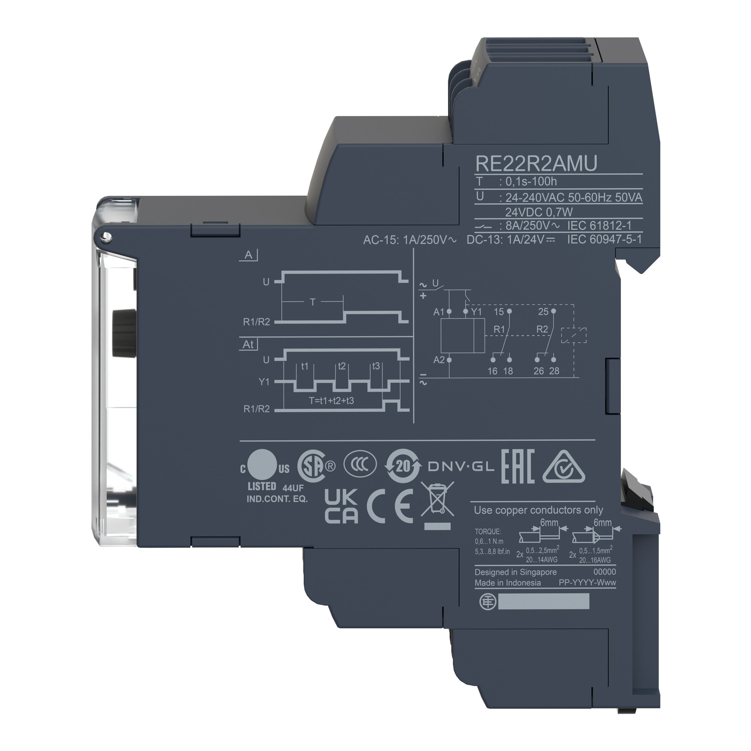 Re22r2amu Dual Function Relay Harmony Timer Relays 8a 2co 01sâ