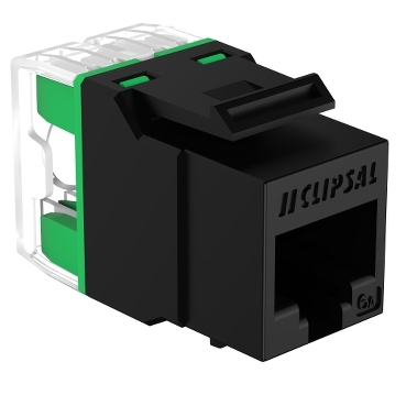 RJ45 JACK CAT6A UTP KEYSTONE BLACK