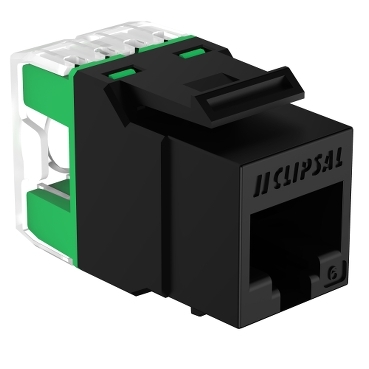 RJ45 JACK CAT6 UTP KEYSTONE BLACK