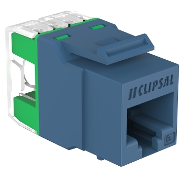 RJ45 JACK CAT6 UTP KEYSTONE BLUE