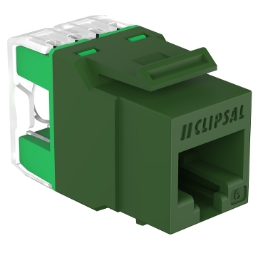 RJ45 JACK CAT6 UTP KEYSTONE GREEN