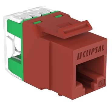 RJ45 JACK CAT6 UTP KEYSTONE RED