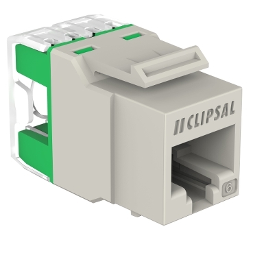 RJ45 JACK CAT6 UTP KEYSTONE SOFT GREY