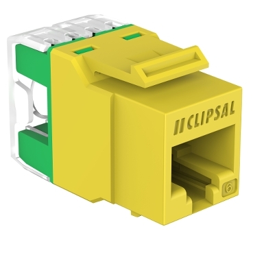 RJ45 JACK CAT6 UTP KEYSTONE YELLOW