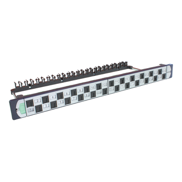 Clipsal Actassi, P/Panel 24 Port, CAT6A UTP Shutter With Jacks