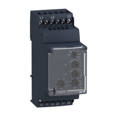 Harmony Control Relays, Modular 3 Phase Voltage Control Relay, 5A, 2CO, 220…480V AC