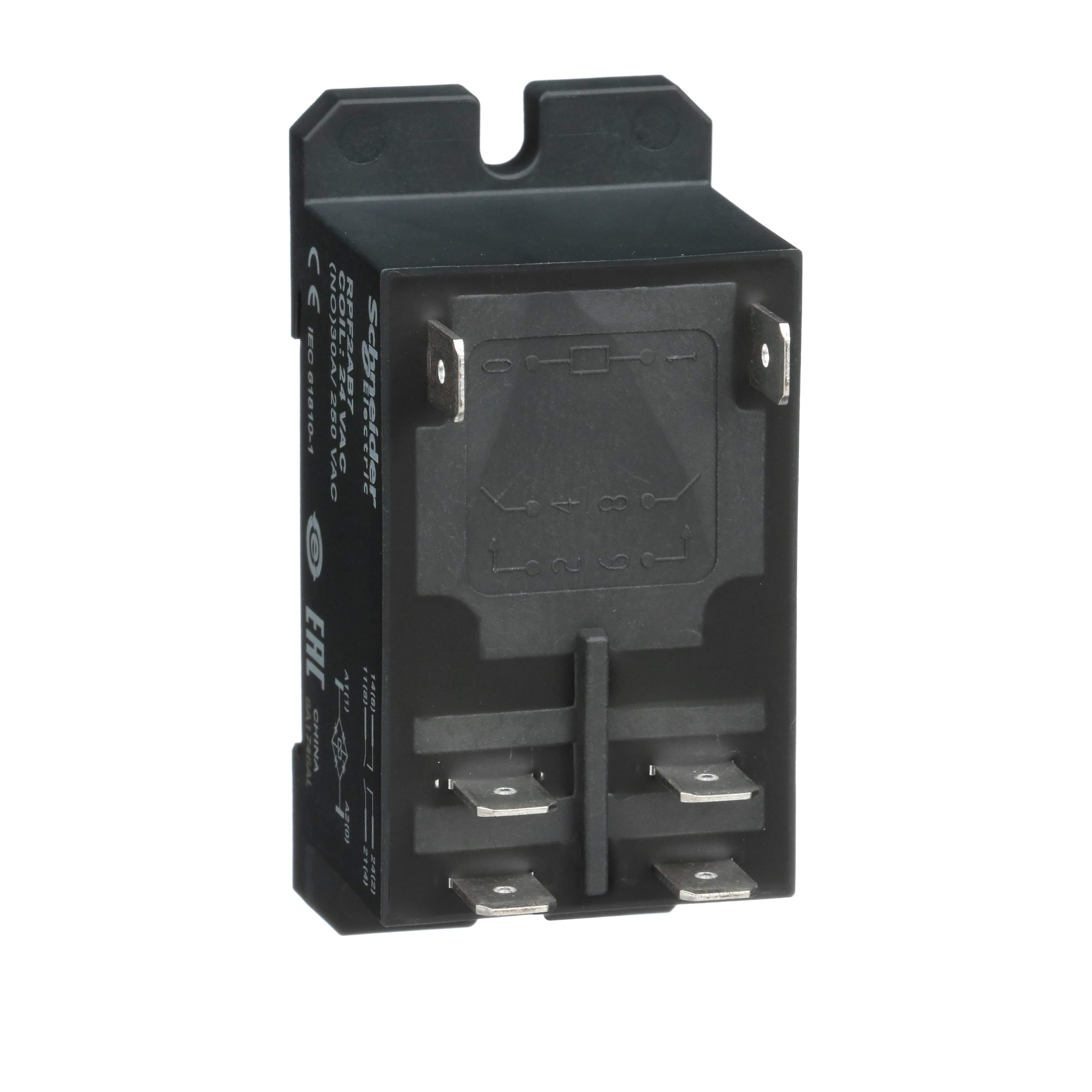 power relay, Harmony electromechanical relays, DIN rail or panel mount relay, 30A, 2NO, 24V AC