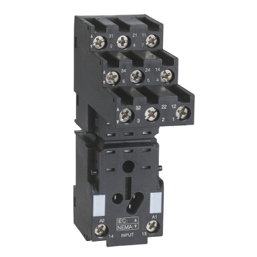 socket RXZ - separate contact - 10 A - < 250 V - connector - for relay RXM3.. 
