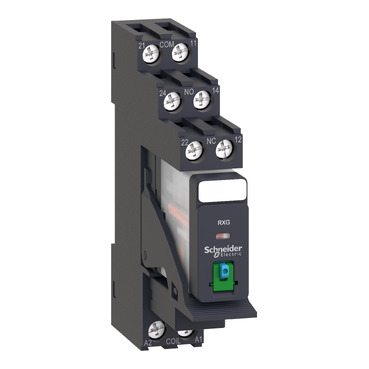 Harmony RXG Interfész relé, 2CO, 5A, 24VDC, tesztgomb RXG21BDPV