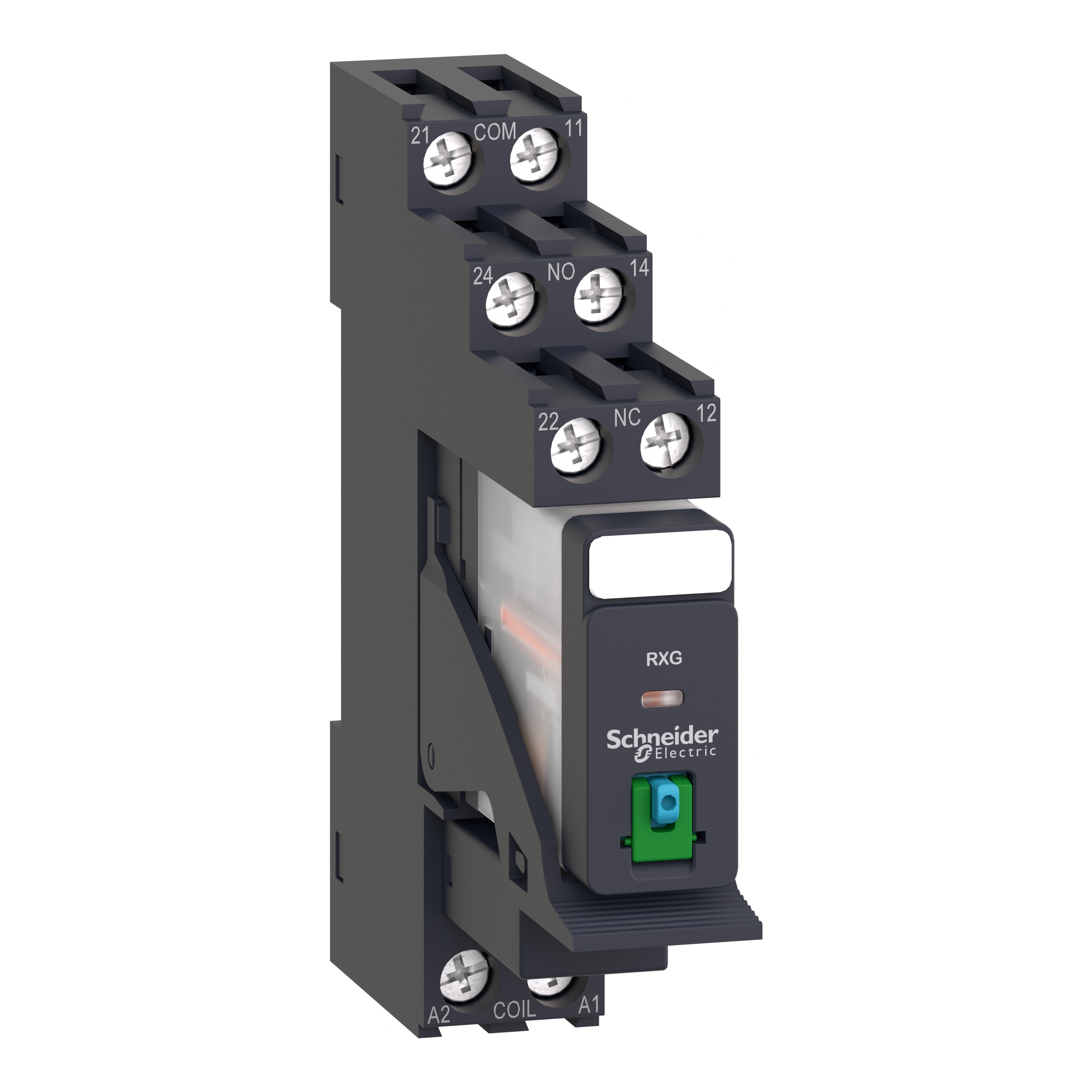 interface plug in relay, Harmony Electromechanical Relays, 5A, 2CO, with LED, pre assembled, lockable test but to n, 24V DC