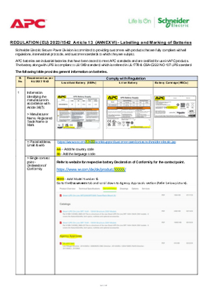 Labelling and Marking of Batteries