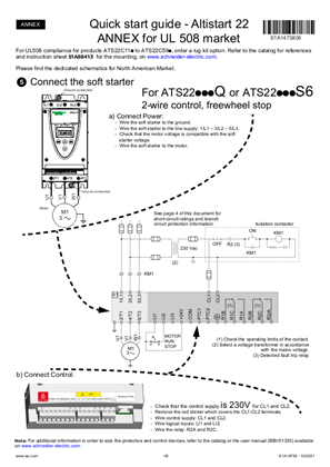 1)  ATS22 - Quick Start ANNEX for UL 508 market