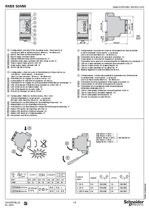 RM35S0MW Speed control Relay, Instruction Sheet
