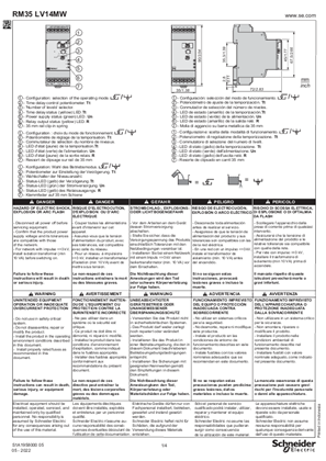 RM35LV14MW Liquid level control by discrete sensor, Instruction Sheet (EN)