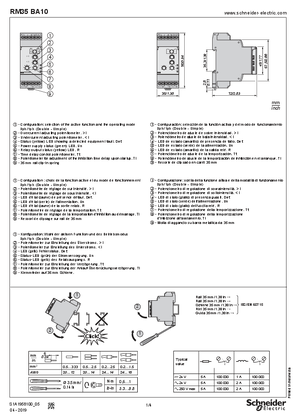 RM35BA10 Pump control Relay, Instruction Sheet