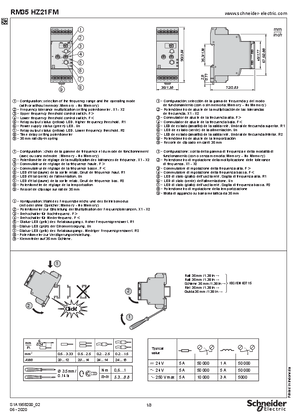 RM35HZ21FM Frequency control relay, Instruction Sheet