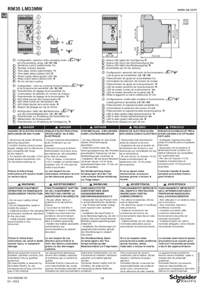 RM35LM33MW Liquid level control by resistive probes, Intruction Sheet (EN)