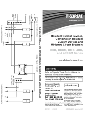 Clipsal-RCD-RCBM-RMX-4RC-4RCBM-Series-Installation-Instructions