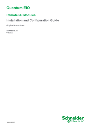 Quantum EIO - Remote I/O Modules, Installation and Configuration Guide