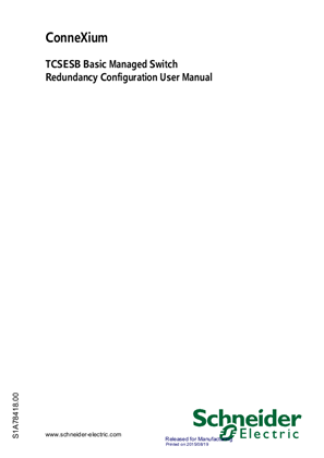 TCSESB...  Basic Managed Switches- Redundancy Configuration, User Manual