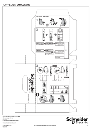 iOF+SD24 MCB auxiliary - Instruction sheet printed on box
