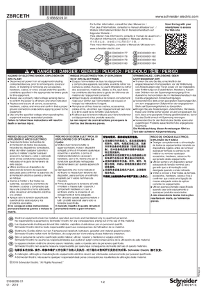 ZBRCETH Modbus TCP Communication module, Instruction Sheet