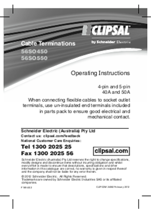 Installation Instructions - F1694/02 - 56SO450, 56SO550 Cable Terminations, 24082
