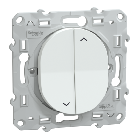 Ovalis - interrupteur 2 boutons pour volet roulant- 6AX -Blanc