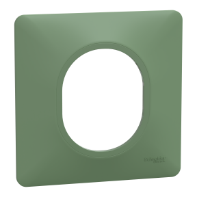 Ovalis - plaque de finition - 1 poste - vert forêt
