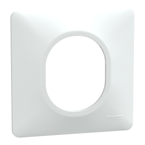 Ovalis - Plaque de finition - 1 poste Blanc