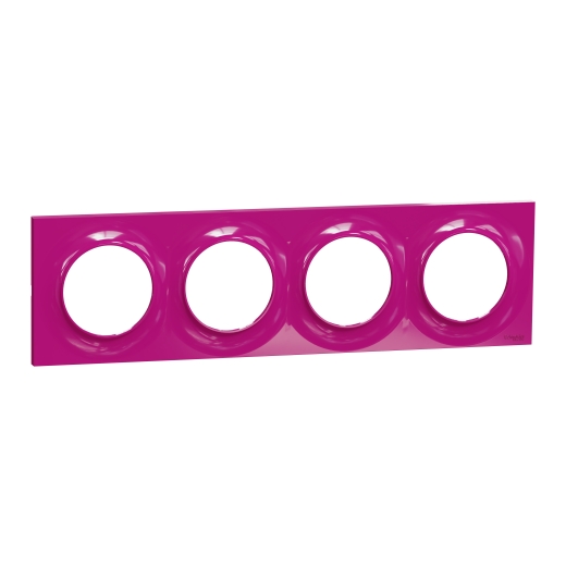 S520708D - Odace - Styl - cover frame - 4 gangs H/V71 - purple - Schneider  Electric Global