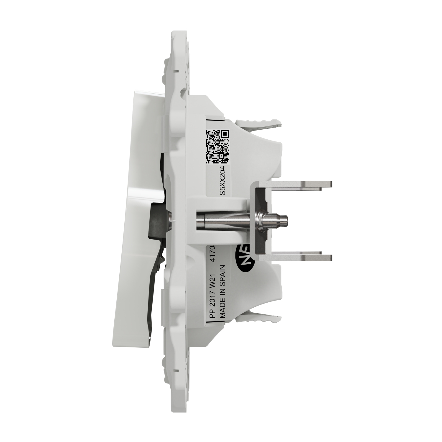 Schneider Electric Odace S525204 - Interruttore Deviatore 10 AX Bianco - Connessione Rapida A Griffe - Dimensioni 71x71x44 Mm