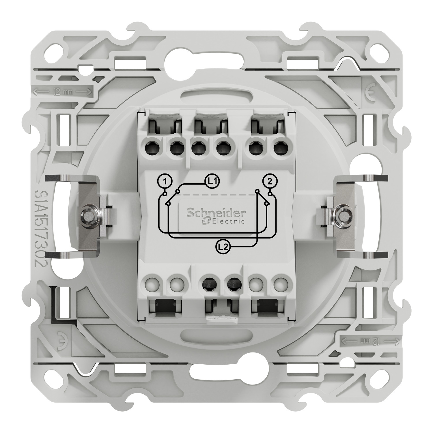 S525205 - Odace - permutateur - blanc - 10A - griffes montées ...