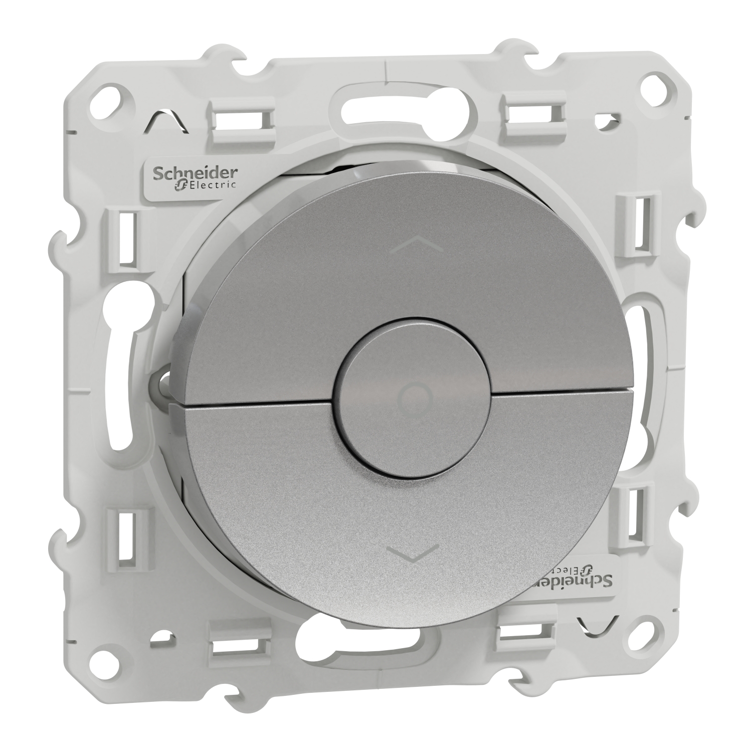 S530208 3 Shutter control, Odace, mechanism with fixing frame, electronic, 6AX, IP21D, aluminium