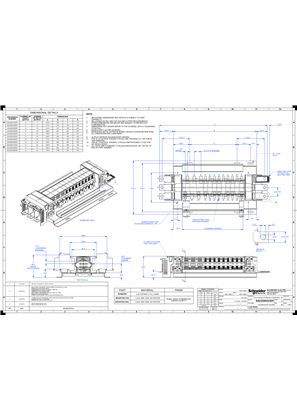 A9 SAU Chassis 3PH 250A 18/27mm 12P DF - Technical Drawings