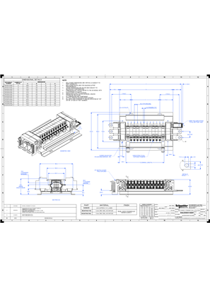 A9 SAU Chassis 3PH 250A 18mm 108P DF - Technical Drawings