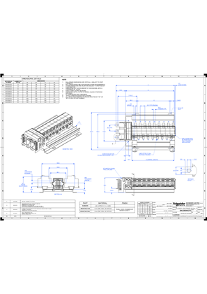 A9 SAU Chassis 3PH 250A 27mm 12P TBF - Technical Drawings